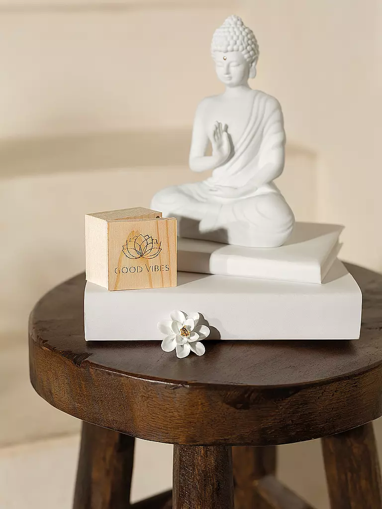 RAEDER | Figura de Buda sentada pequeña ZEN SPIRIT | Blanco