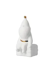 RAEDER | Figura navideña de porcelana Papá Noel Empaquetando regalos | Blanco