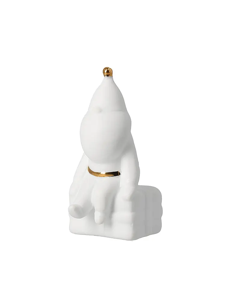 RAEDER | Figura navideña de porcelana Papá Noel sentado | Blanco