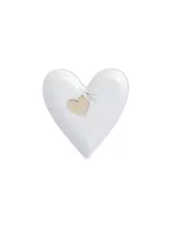 RAEDER | Plato de corazón Aimer Et Weiss | Blanco