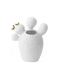 RAEDER | Jarrón 12,5X6X15cm Cactus chumbera | Blanco