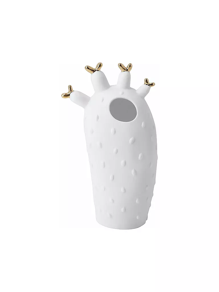 RAEDER | Jarrón 8,4X6X15cm Cactus de coral | Blanco