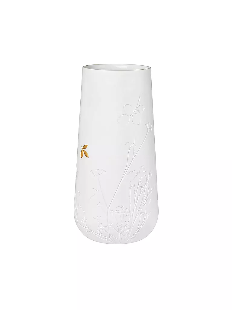RAEDER | Jarrón de porcelana grande de 25 cm | Blanco
