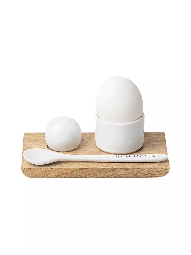 RAEDER | Juego de hueveras BETTER TOGETHER 14x8,3x4cm Blanco | Blanco