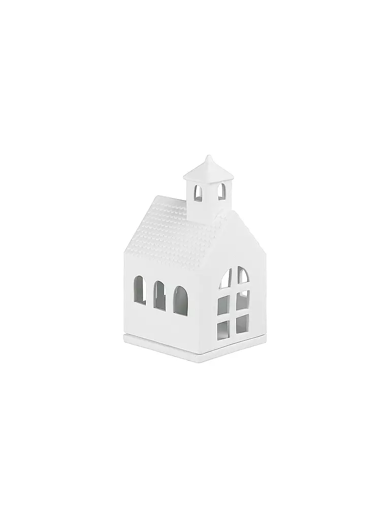 RAEDER | Lichthaus Kapelle pequeño 8x7x14cm | Blanco