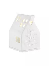 RAEDER | Lichthaus LIEBE MACHT 7x7x10,5cm Blanco | Blanco