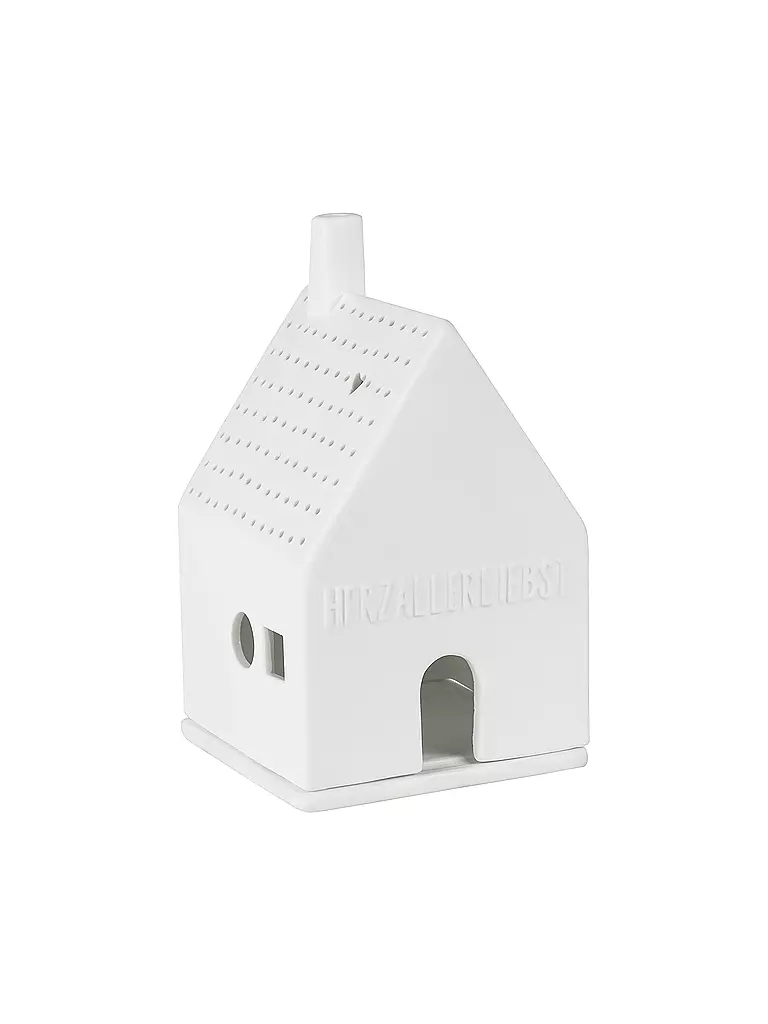 RAEDER | LIVING Casa de luz Herzallerliebst 7x7x13cm | Blanco
