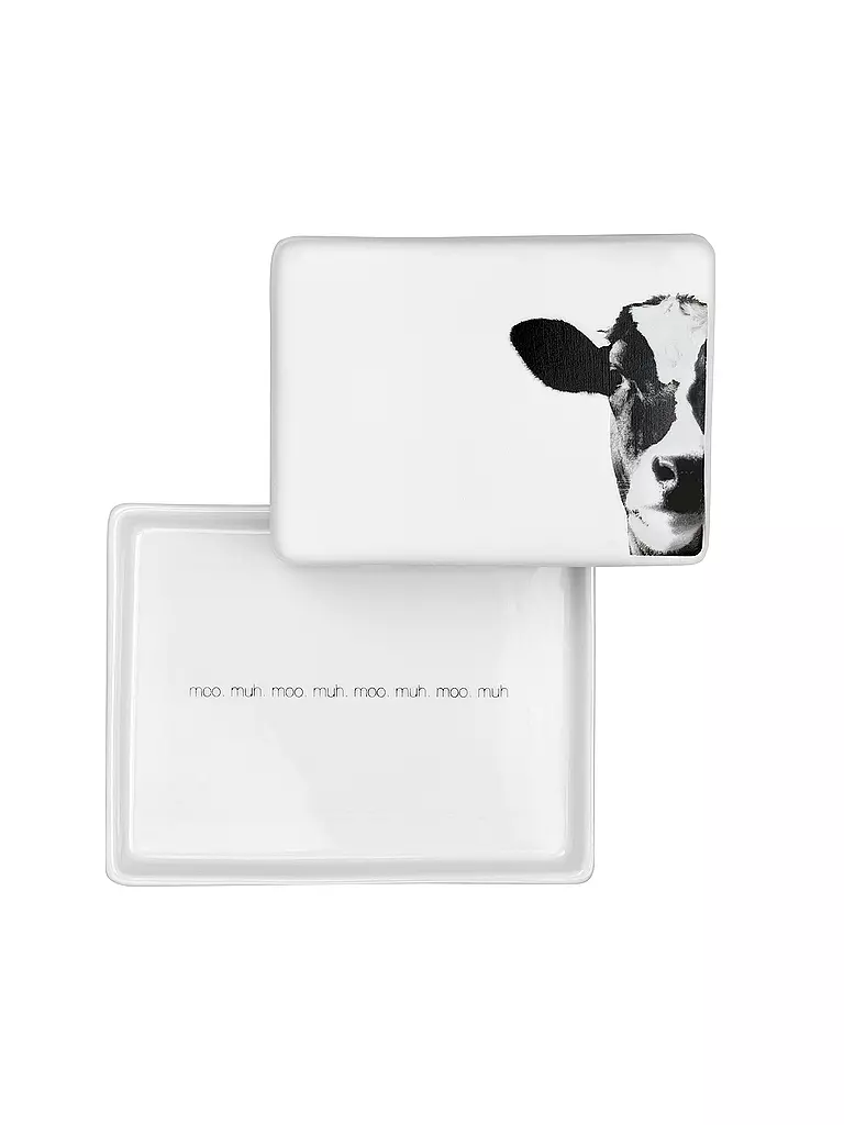 RAEDER | Mantequillera 250g "Moo Muh Moo" | weiss