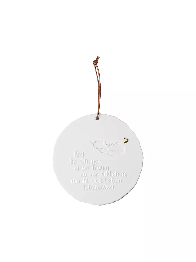RAEDER | Medaillon 10,5cm PRIMERO LA OPORTUNIDAD | Blanco