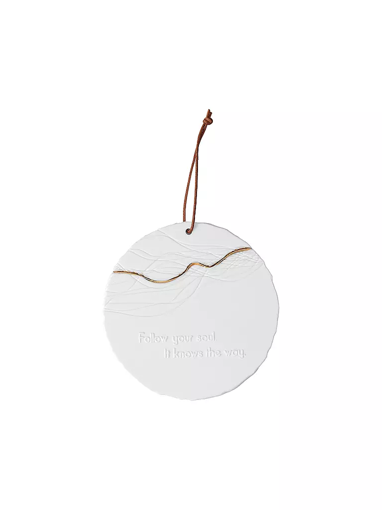 RAEDER | Medaillon POESEI 10,5cm Follow Your | Blanco
