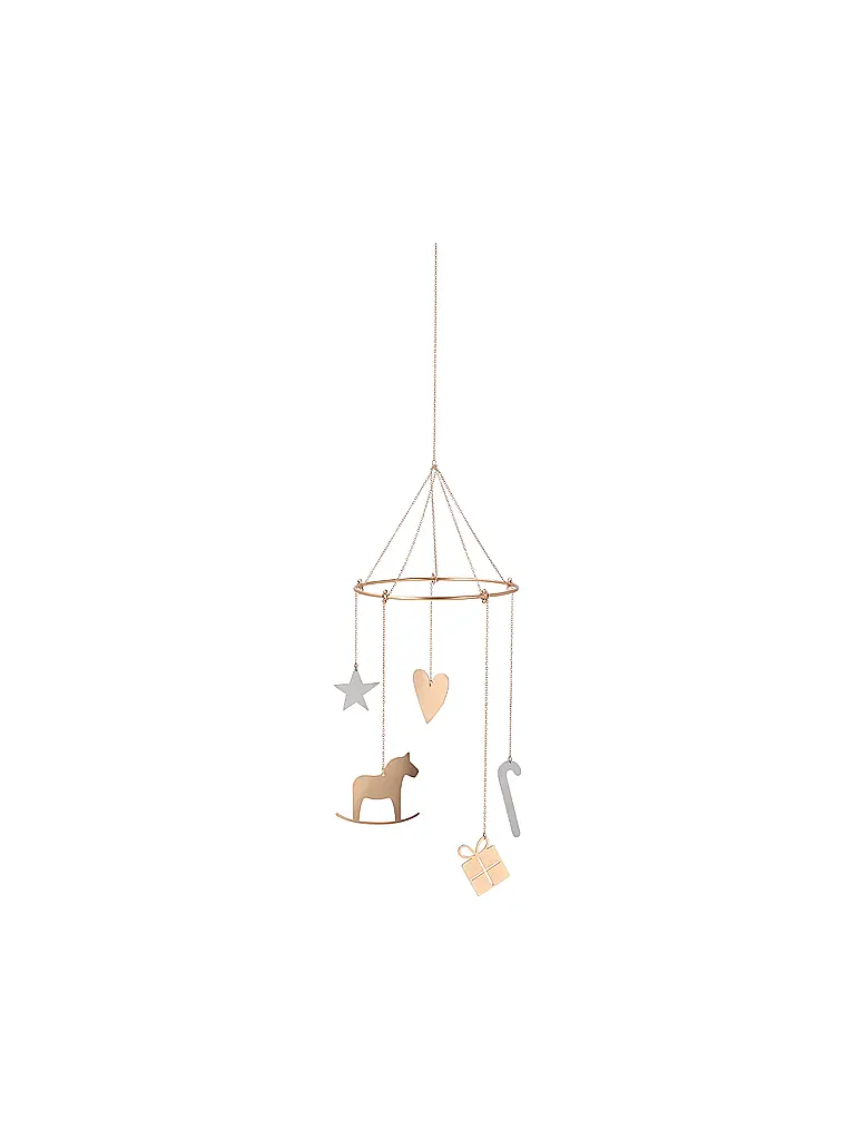 RAEDER | Mini móvil navideño 10x26cm Oro/Plata | Oro