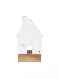 RAEDER | Objeto de luz Casa de pan de jengibre 7x6,5x14cm | Blanco