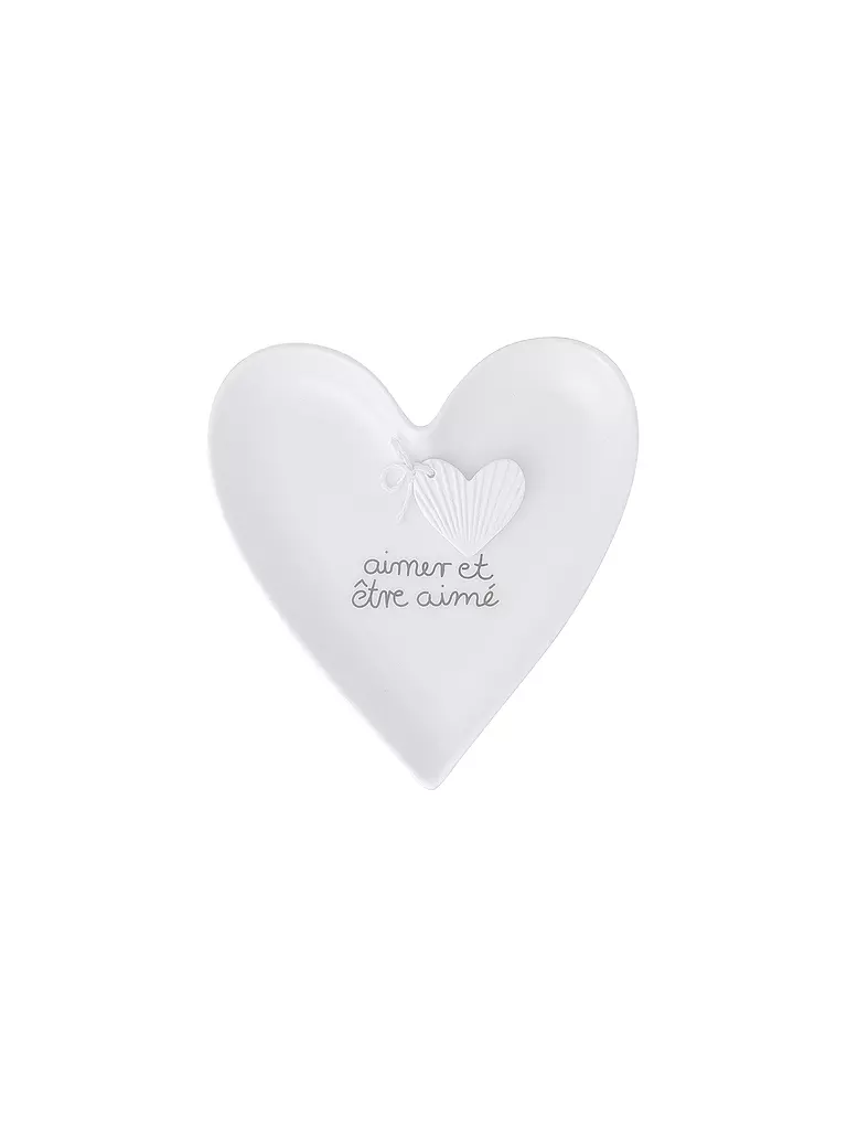 RAEDER | Plato de corazón Aimer Et Weiss | Blanco