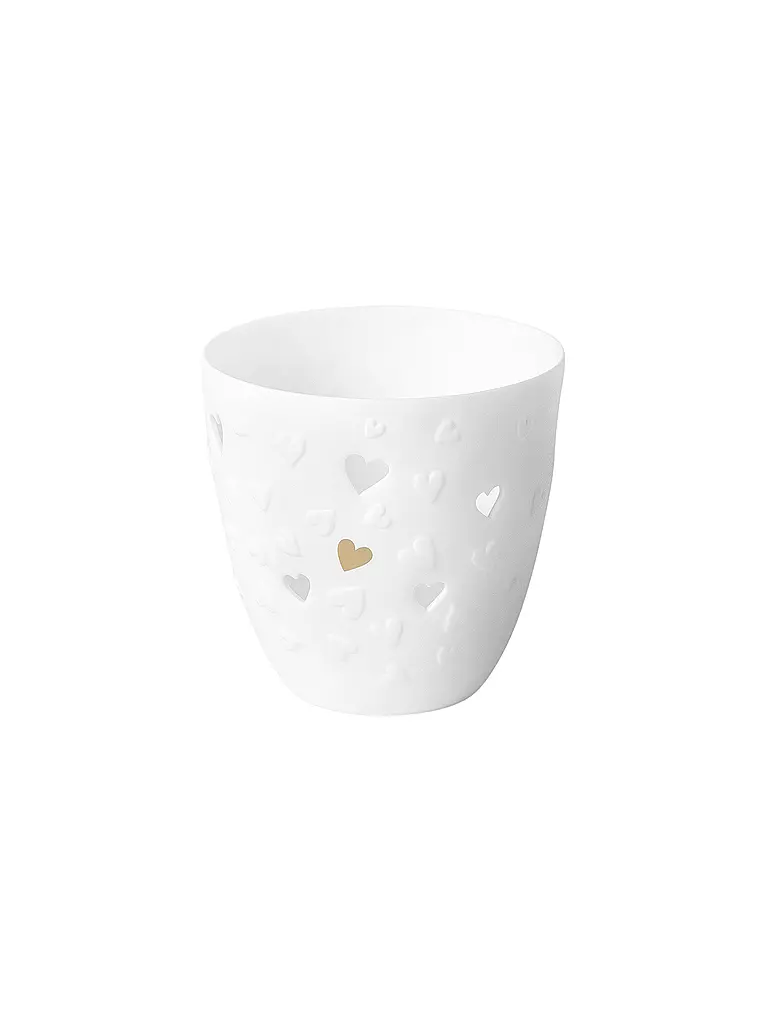 RAEDER | Poesilicht Goldene Herzen Weiss  | Blanco