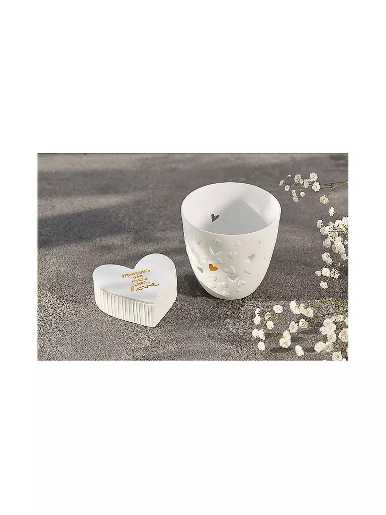 RAEDER | Poesilicht Goldene Herzen Weiss  | Blanco