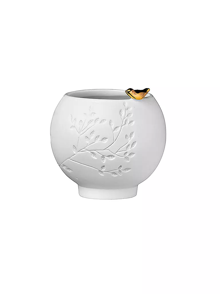 RAEDER | Portavelas de porcelana "Pájaro dorado" | 