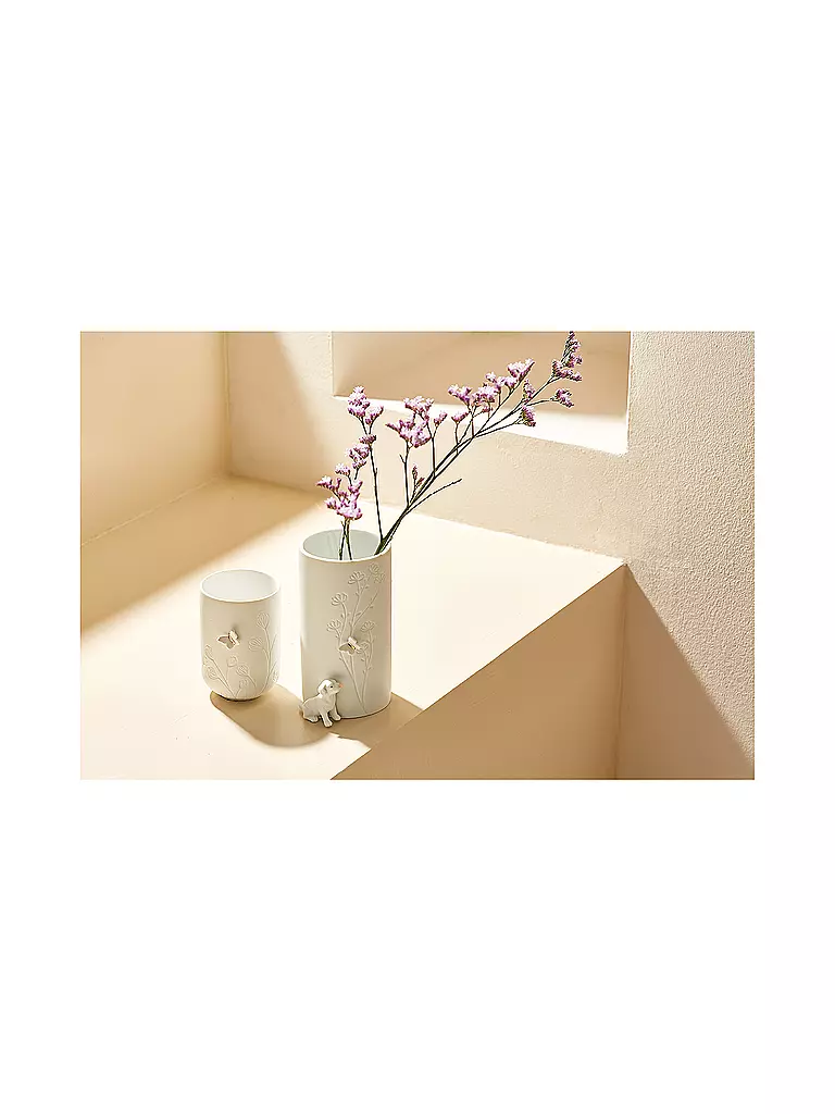 RAEDER | Portavelas MARIPOSA 6x9cm Blanco | Blanco