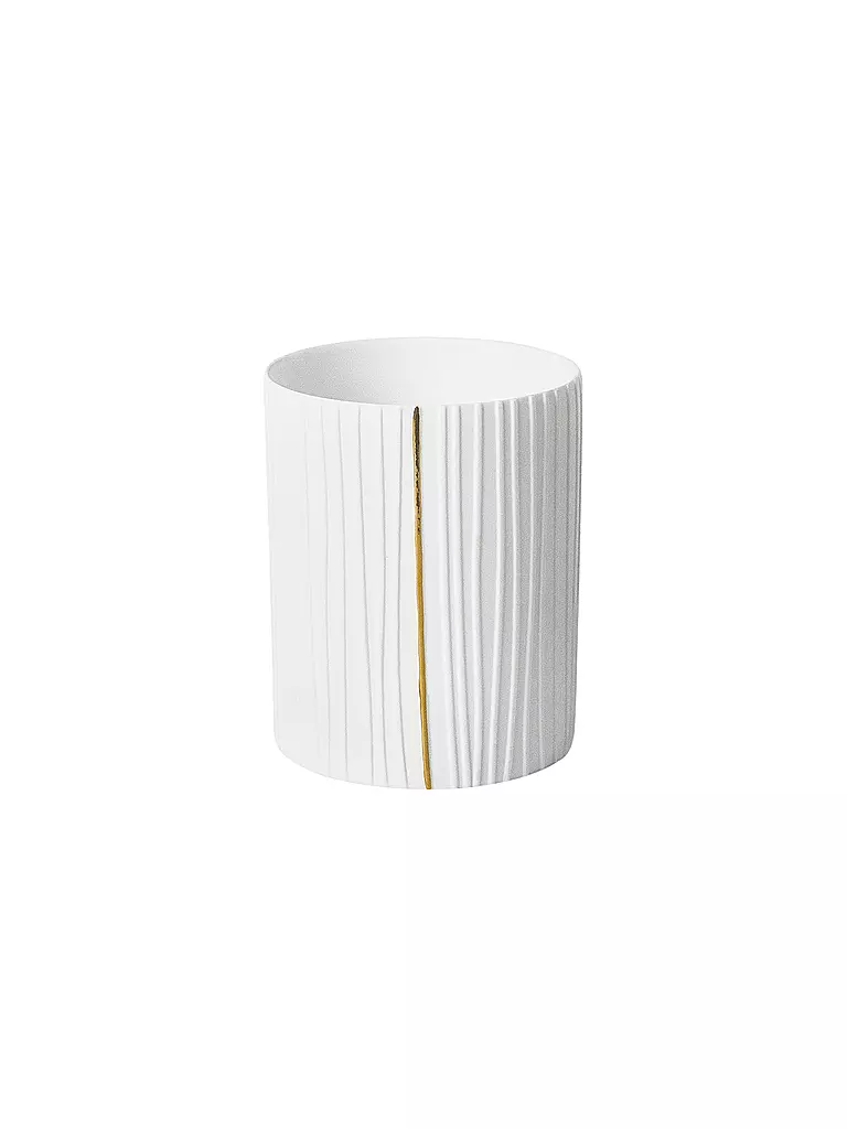 RAEDER | Portavelas Plisado Blanco | Blanco