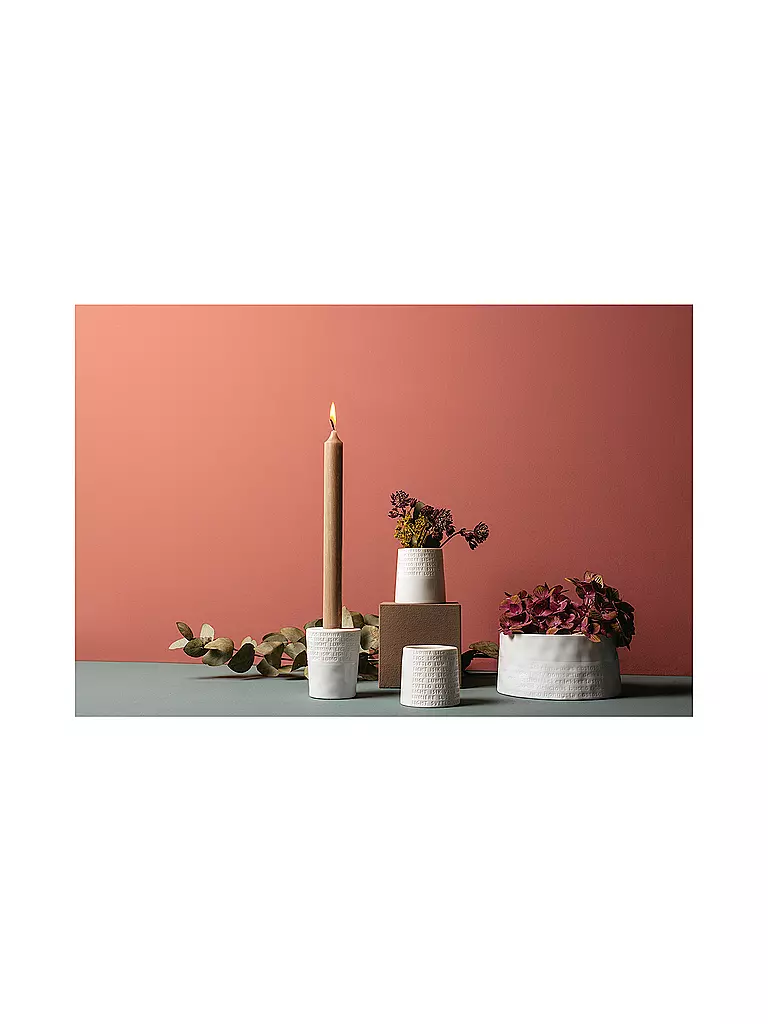 RAEDER | Portavelas Raumpoesie 6,5x6cm pequeño | Blanco