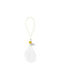 RAEDER | Adorno de porcelana 5,5x6cm WINTERZAUBER Rama de bayas | Blanco