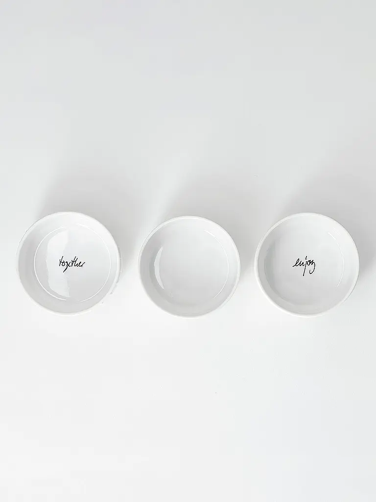RAEDER | Schälchen 3er Set Häppchenweise | Blanco