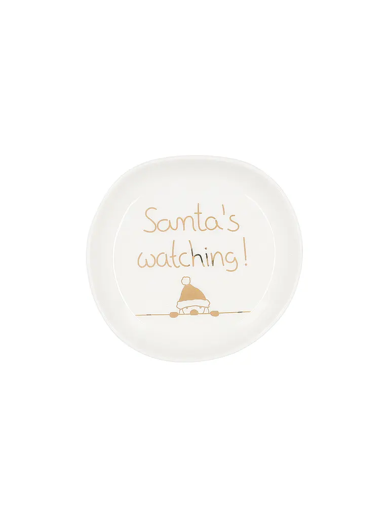 RAEDER | Schälchen navideño de 10,5 cm Santas Watching | Blanco