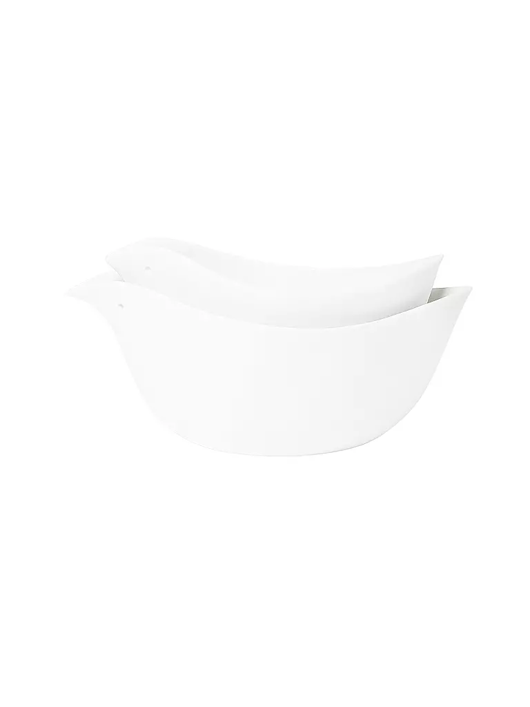 RAEDER | Schale 2er Set 21x12x7cm SCHALENTIERE Blanco | Blanco