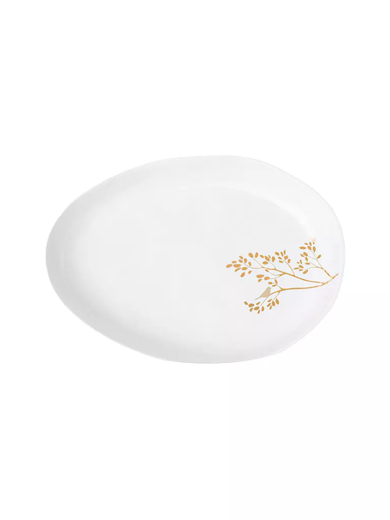 RAEDER | Schale GOLDZWEIG 19,8x14cm Blanco | Blanco