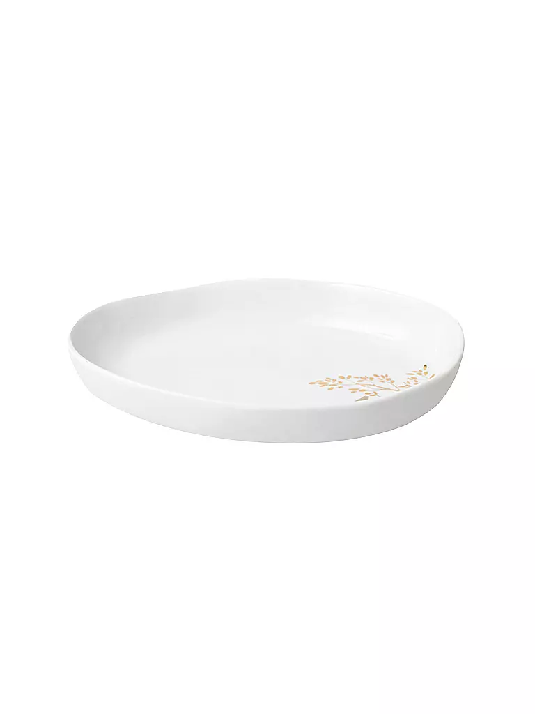 RAEDER | Schale GOLDZWEIG 19,8x14cm Blanco | Blanco