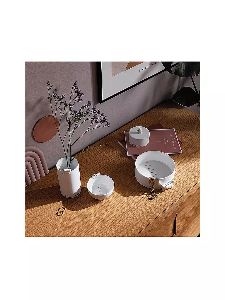 RAEDER | Schale Katze 9x5,5cm | Blanco