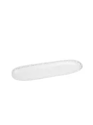 RAEDER | Servierplatte Guten Appetit 40x10x2,3cm | Blanco