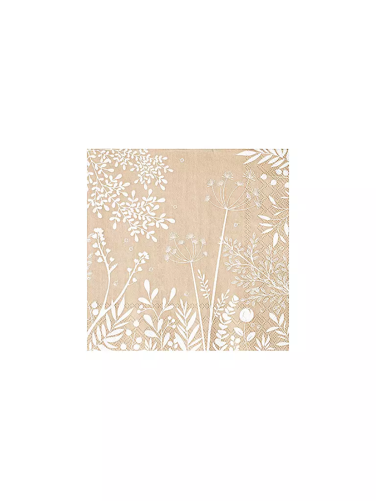 RAEDER | Servilletas de almuerzo 33x33 WUNDERGARTEN Beige | Camel