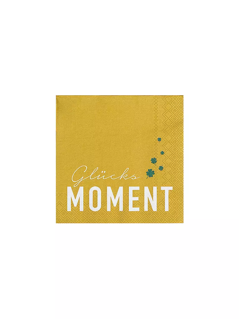 RAEDER | Servilletas de almuerzo 33x33cm GLUECKSMOMENT | Amarillo