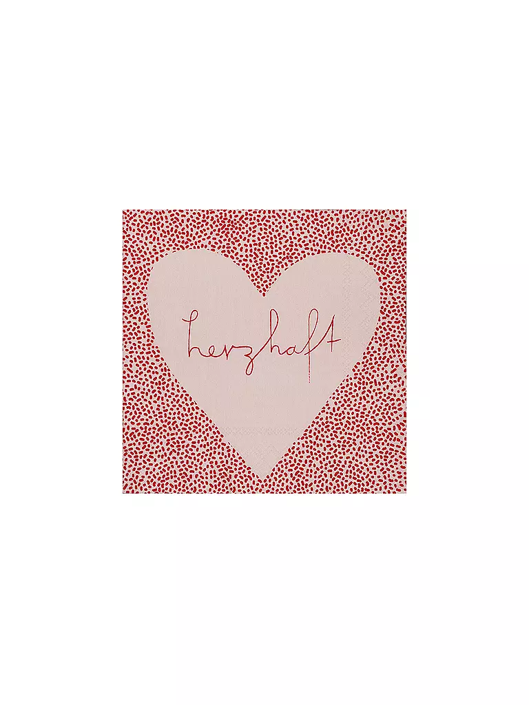 RAEDER | Servilletas de almuerzo 33x33cm HERZHAFT | Rosa