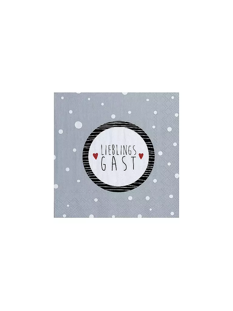 RAEDER | Servilletas de almuerzo 33x33cm LIEBLINGSGAST | Gris