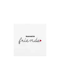 RAEDER | Servilletas de almuerzo 33x33cm RESERVADO PARA AMIGOS | Blanco