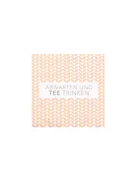 RAEDER | Servilletas de cóctel 25x25cm ESPERAR Y TOMAR TÉ | Beige