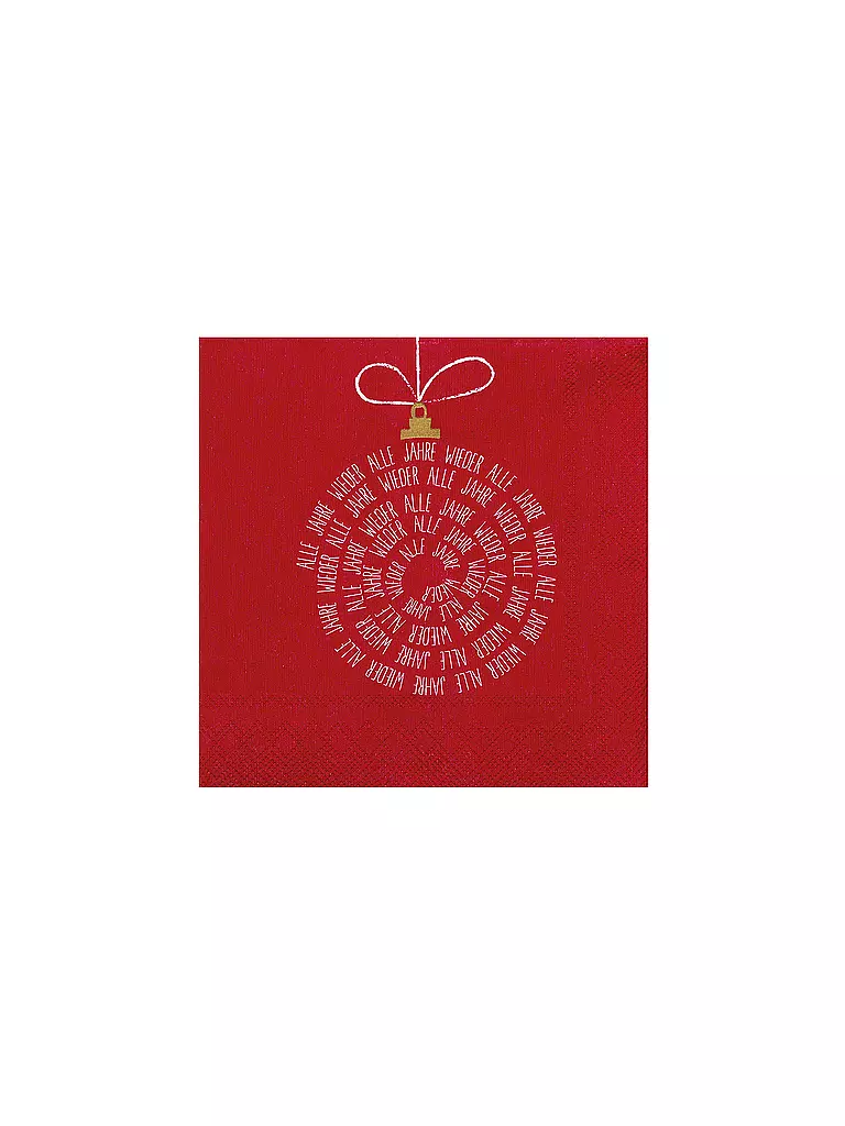 RAEDER | Servilletas de cóctel 25x25cm TODOS LOS AÑOS OTRA VEZ | Rojo