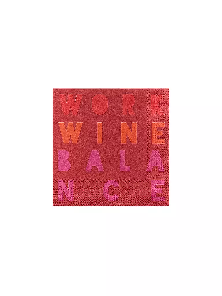 RAEDER | Servilletas de cóctel 25x25cm WORK WINE BALANCE | Rojo