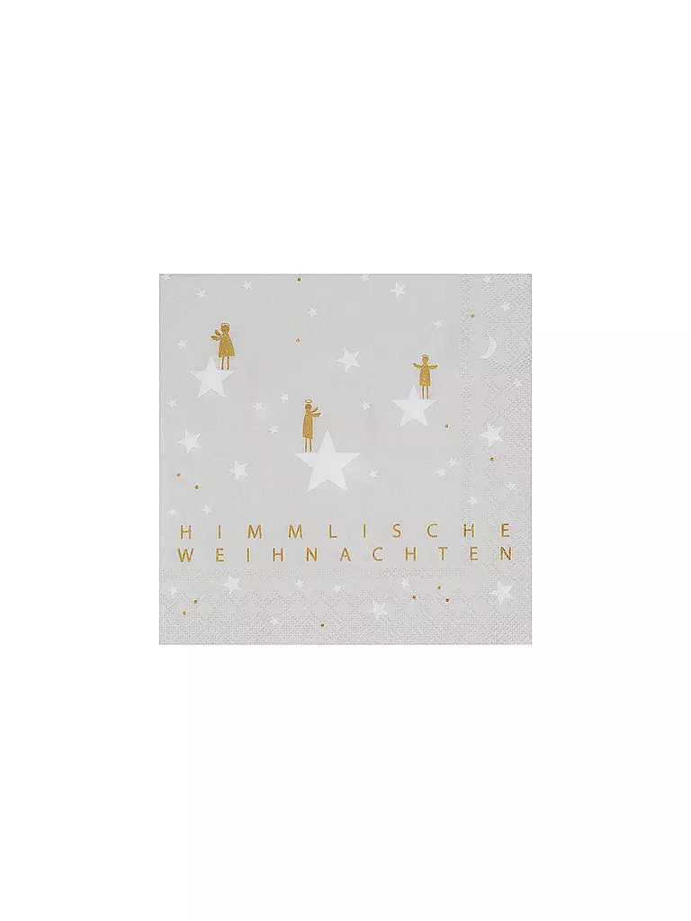 RAEDER | Servilletas de Navidad 25x25cm NAVIDAD CELESTIAL | Gris claro