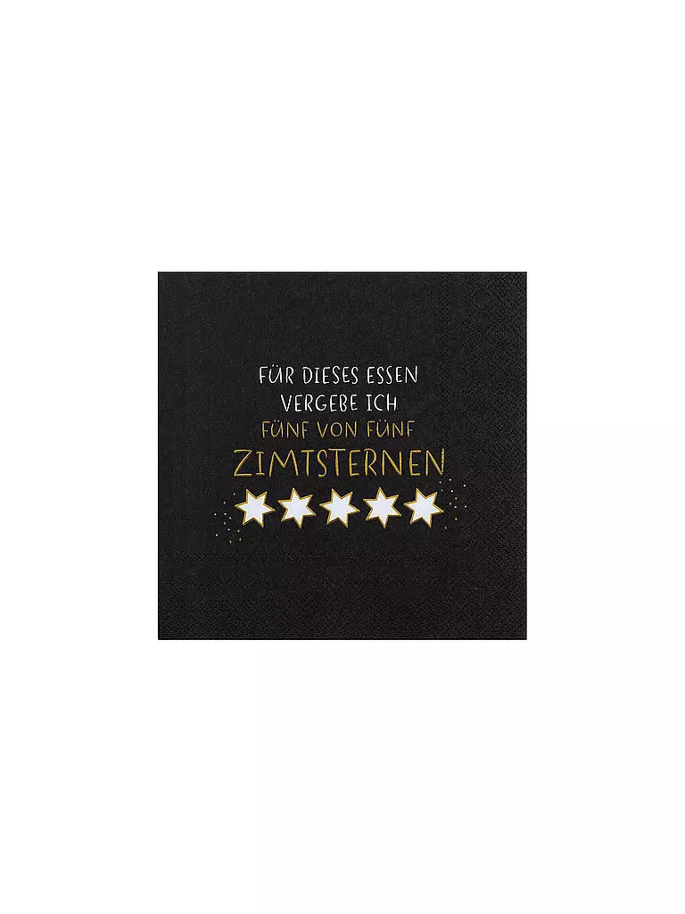 RAEDER | Servilletas navideñas 33x33cm ESTRELLAS DE CANELA | Azul oscuro