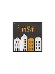 RAEDER | Servilletas navideñas 33x33cm FELICES FIESTAS | Azul oscuro