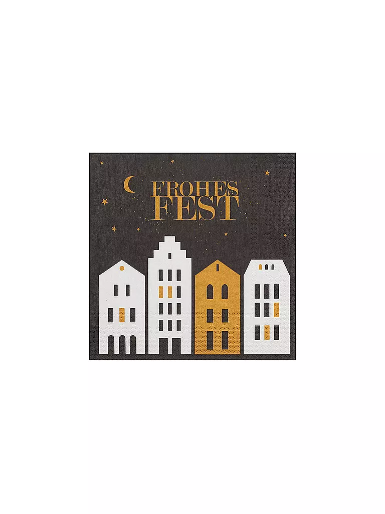 RAEDER | Servilletas navideñas 33x33cm FELICES FIESTAS | Azul oscuro