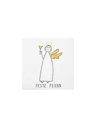 RAEDER | Servilletas navideñas 33x33cm FESTE FEIERN | Blanco