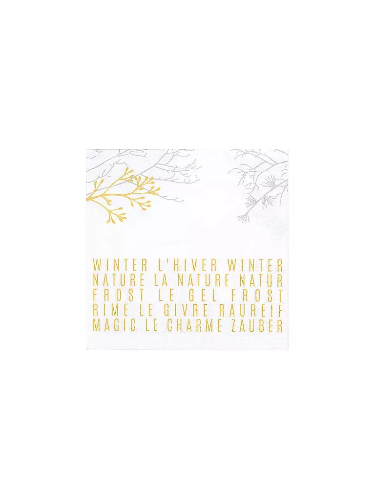 RAEDER | Servilletas navideñas 33x33cm INVIERNO | Blanco