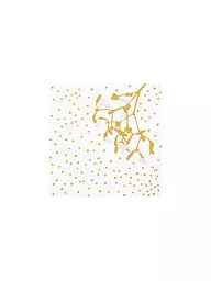 RAEDER | Servilletas navideñas 33x33cm MISTELZWEIG | Blanco