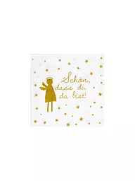 RAEDER | Servilletas navideñas 33x33cm QUÉ BUENO QUE ESTÁS AQUÍ | Oro