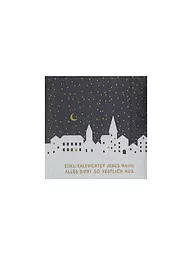 RAEDER | Servilletas navideñas de 25x25 cm AÚN ILUMINADAS | Azul oscuro