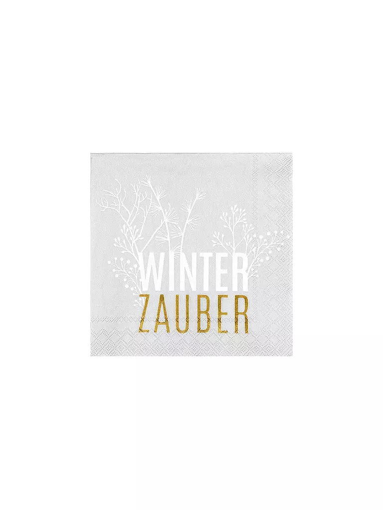 RAEDER | Servilletas navideñas de 25x25 cm WINTERZAUBER | Gris claro