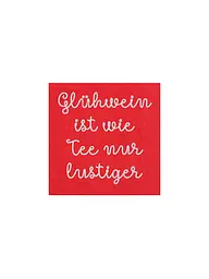 RAEDER | Servilletas navideñas de 25x25 cm | Rojo